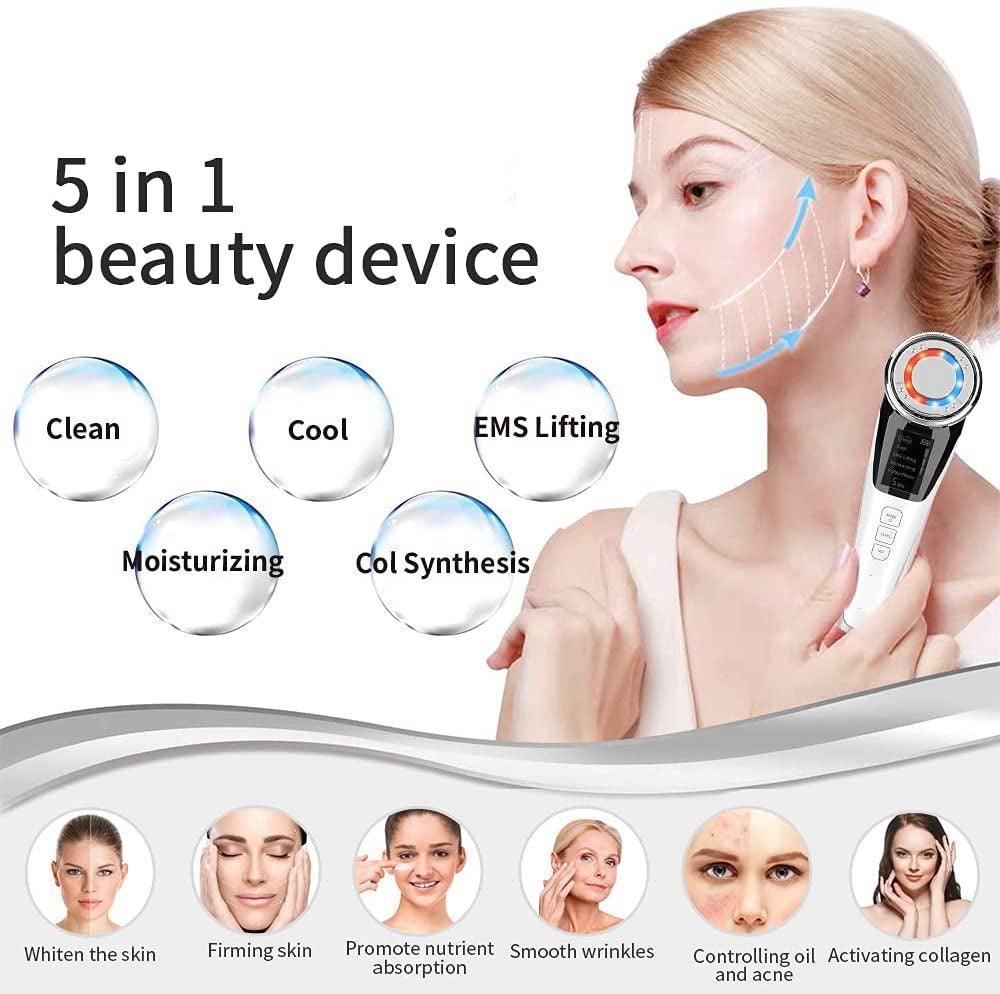 Facial Massager Ultrasonic Vibration Wrinkle Remover Anti-Ageing - VirtuousWares:Global