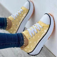 Fashion Casual Sport Shoes Pattern Canvas Women Sneakers - VirtuousWares:Global