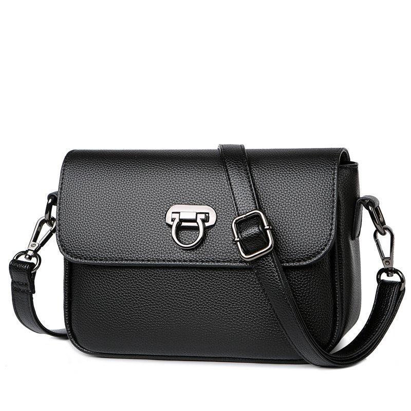 Fashion Leather One-Shoulder Small Square Messenger Bag - VirtuousWares:Global