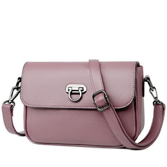 Fashion Leather One-Shoulder Small Square Messenger Bag - VirtuousWares:Global