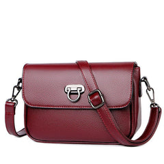 Fashion Leather One-Shoulder Small Square Messenger Bag - VirtuousWares:Global