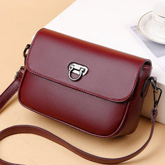 Fashion Leather One-Shoulder Small Square Messenger Bag - VirtuousWares:Global