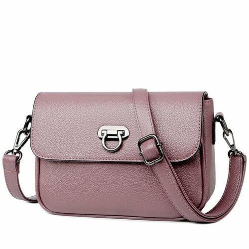 Fashion Leather One-Shoulder Small Square Messenger Bag - VirtuousWares:Global
