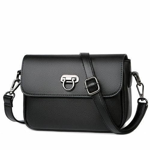 Fashion Leather One-Shoulder Small Square Messenger Bag - VirtuousWares:Global