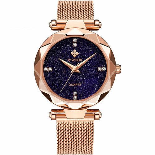 Fashion Simple Starry Sky Mesh Quartz Watch For Ladies - VirtuousWares:Global