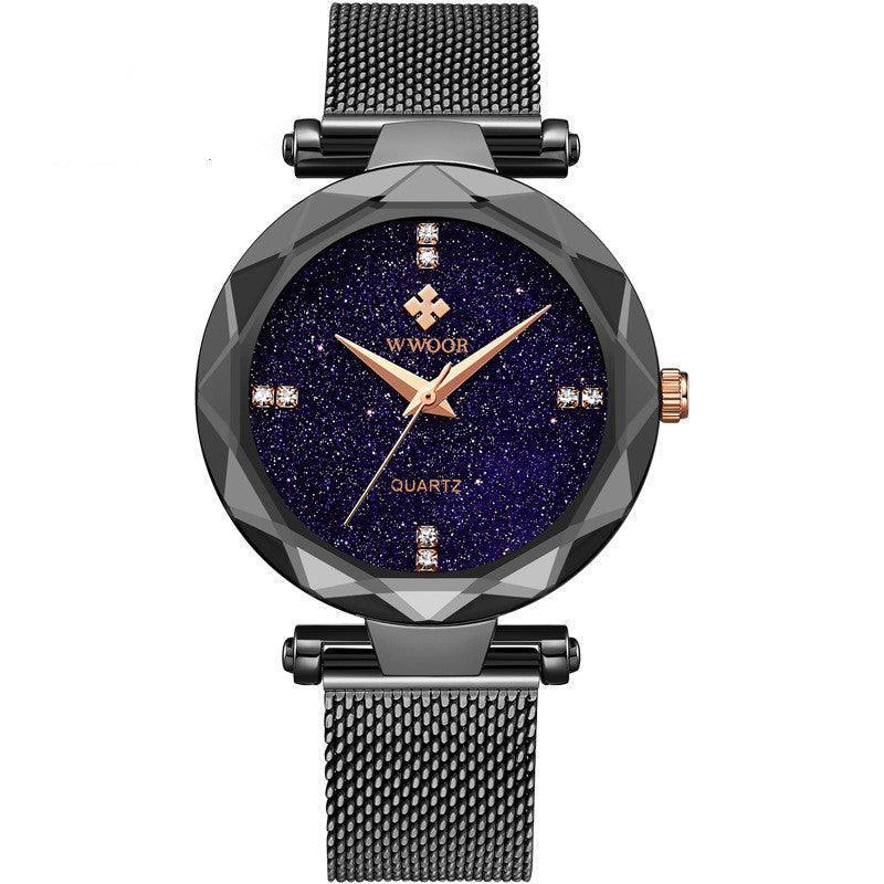 Fashion Simple Starry Sky Mesh Quartz Watch For Ladies - VirtuousWares:Global