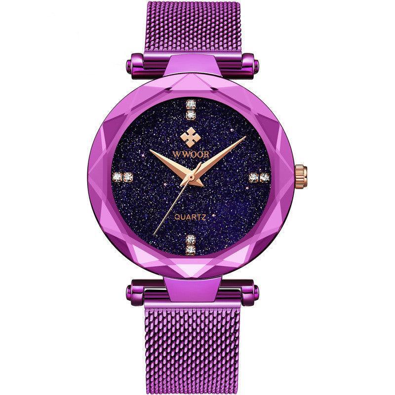 Fashion Simple Starry Sky Mesh Quartz Watch For Ladies - VirtuousWares:Global