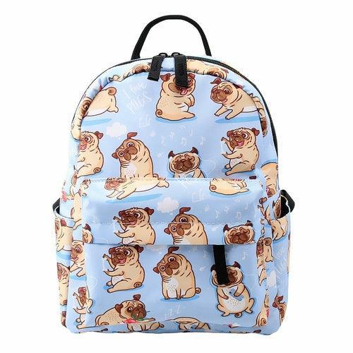 Fashion Waterproof Printing Backpack With Puppy Pattern - VirtuousWares:Global