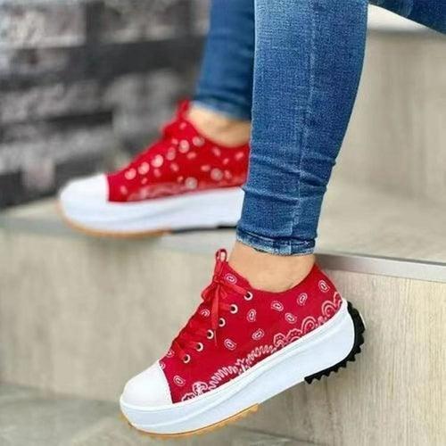 Fashion Women Sneakers Casual Sport Shoes Pattern Canvas - VirtuousWares:Global
