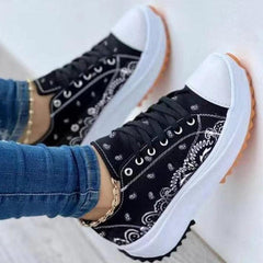 Fashion Women Sneakers Casual Sport Shoes Pattern Canvas - VirtuousWares:Global