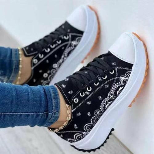 Fashion Women Sneakers Casual Sport Shoes Pattern Canvas - VirtuousWares:Global