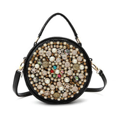 Female Vintage Pearl Design Evening Messenger Bag - VirtuousWares:Global