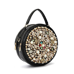 Female Vintage Pearl Design Evening Messenger Bag - VirtuousWares:Global