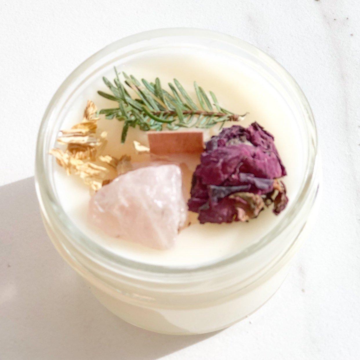 Fertility candle / crystal candle / abundance candle / butter me up - VirtuousWares:Global