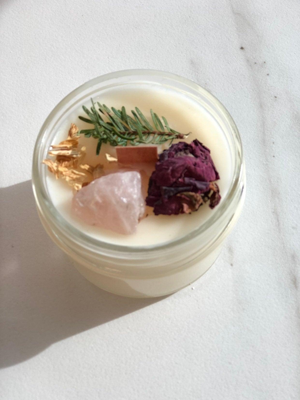 Fertility candle / crystal candle / abundance candle / butter me up - VirtuousWares:Global