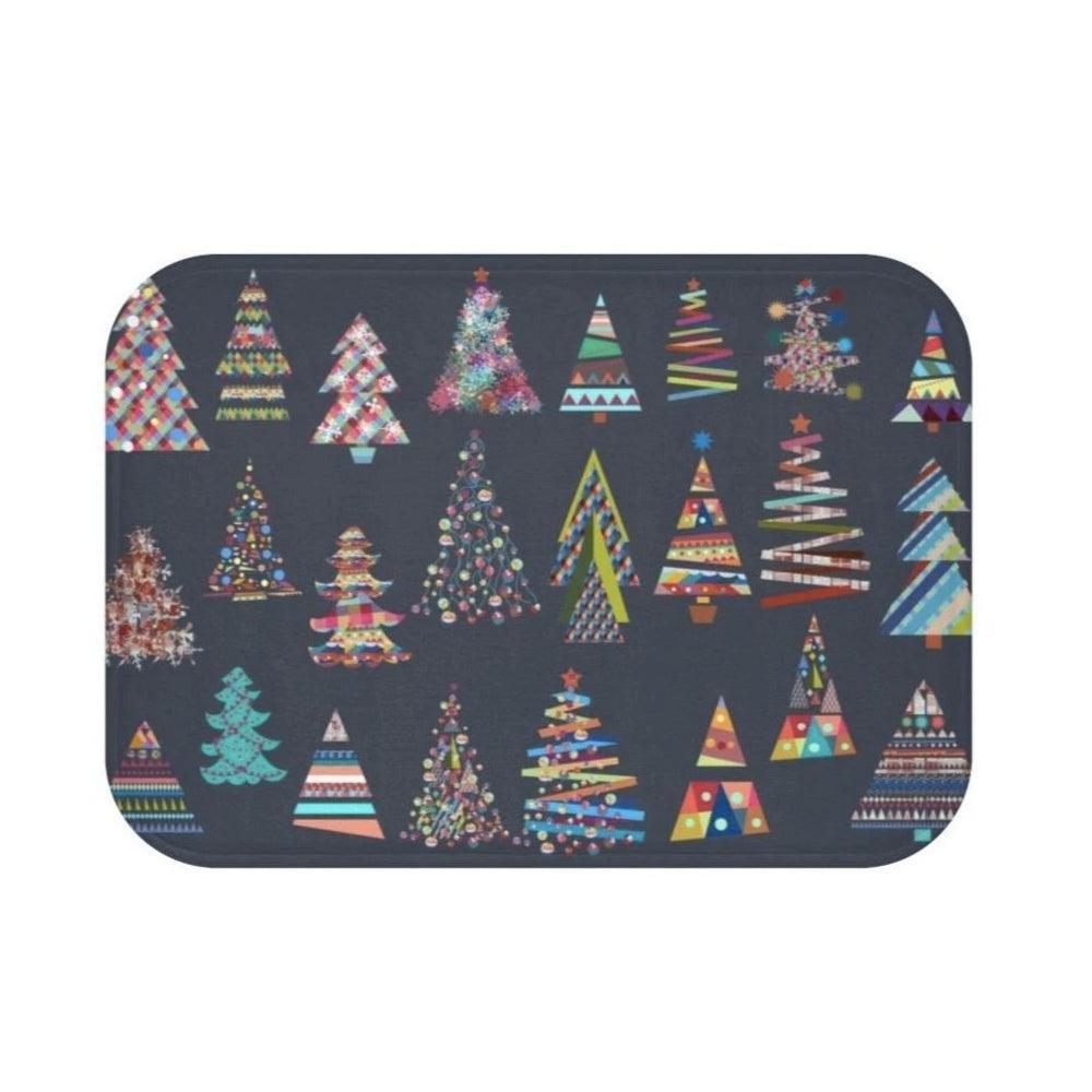 Festive Christmas Tree's Bath Mat Home Accents - VirtuousWares:Global