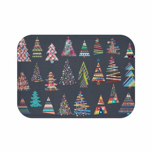 Festive Christmas Tree's Bath Mat Home Accents - VirtuousWares:Global