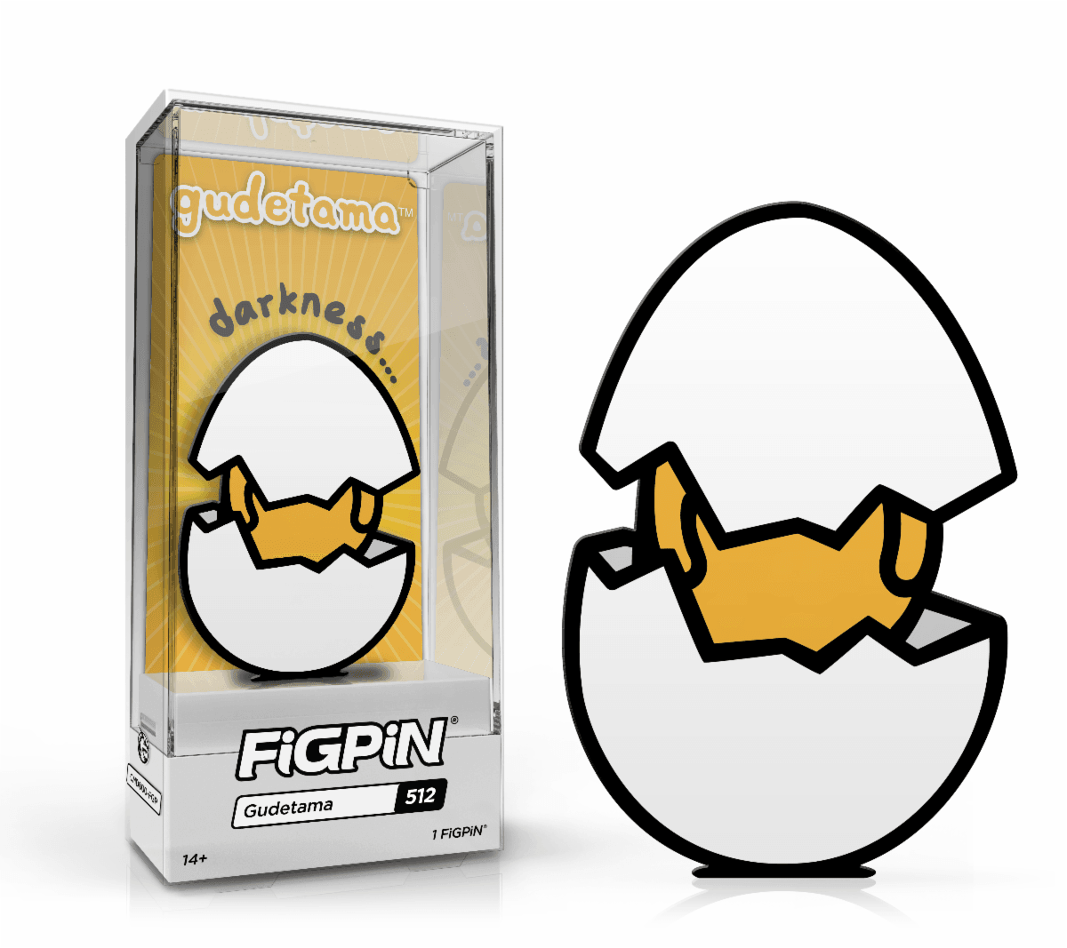 FiGPiN Gudetama [Darkness] #512 Limited Edition 1500 - VirtuousWares:Global