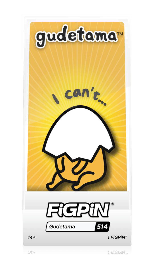 FiGPiN Gudetama [I Can't] #514 Limited Edition 1500 - VirtuousWares:Global