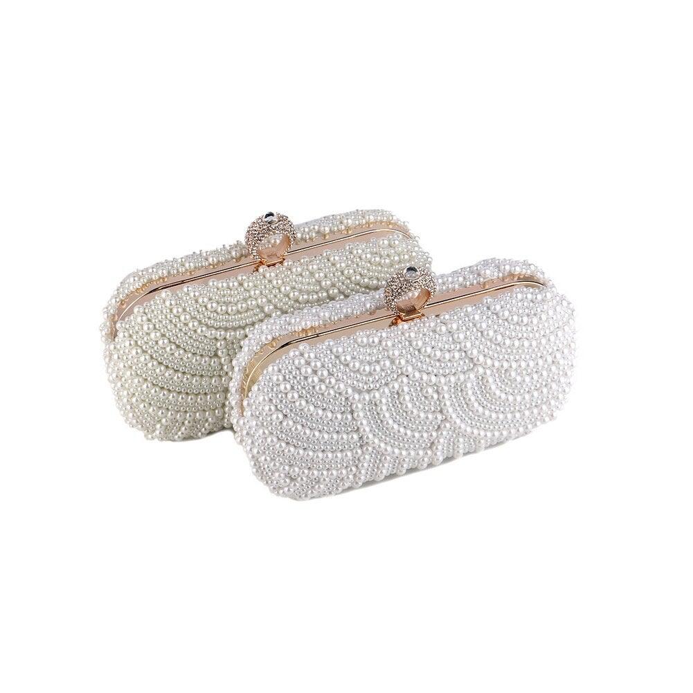 Finger Ring Diamonds Women Evening Bags Beaded Embroidery Clutch Chain - VirtuousWares:Global