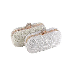 Finger Ring Diamonds Women Evening Bags Beaded Embroidery Clutch Chain - VirtuousWares:Global