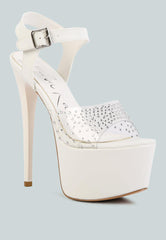 First Date Ultra High Heel Clear Sandals - VirtuousWares:Global