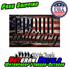 FLAG Proud Military Army Veteran Armed Forces Military Decal Sticker - VirtuousWares:Global