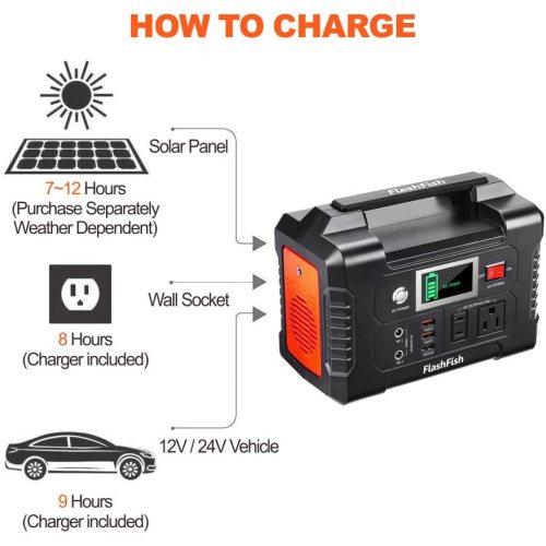 FlashFish 200W Portable Power Station 40800mAh Solar Generator - VirtuousWares:Global