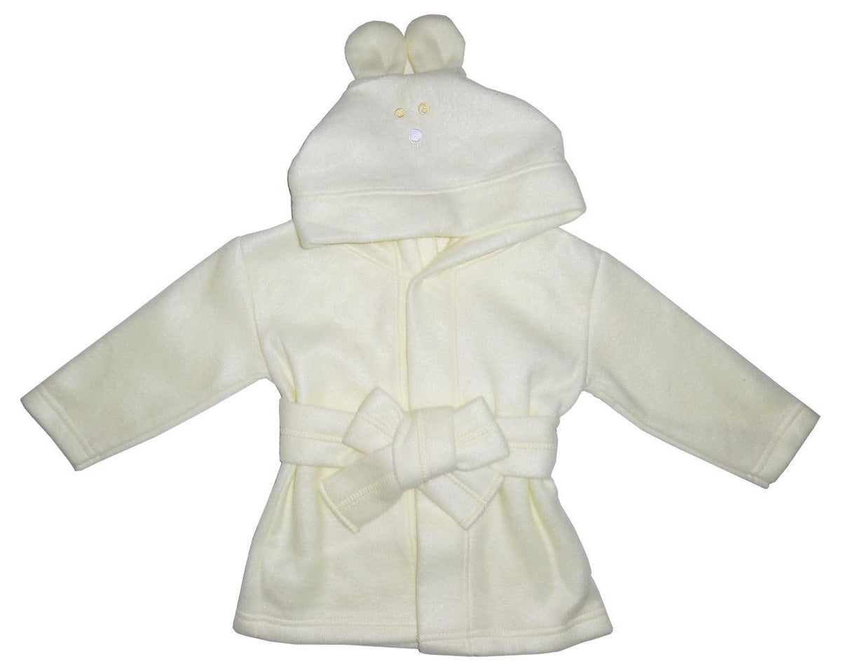 Fleece Robe With Hoodie Yellow - VirtuousWares:Global