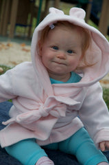 Fleece Robe With Hoodie Yellow - VirtuousWares:Global