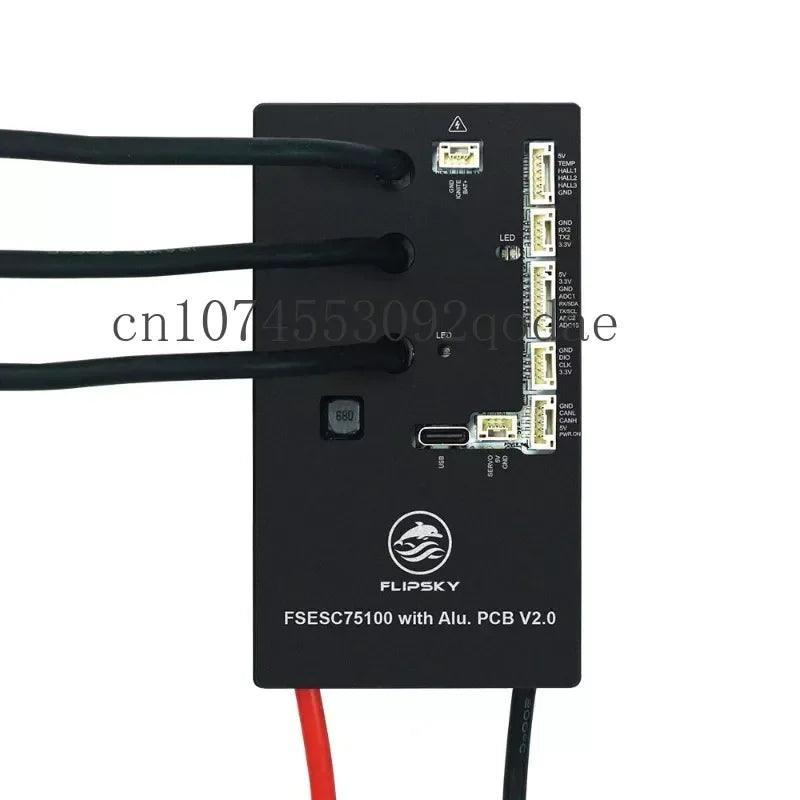 Flipsky 48V 60V 72V 75V 84V 100A FSESC 75100 V2.0 with Power Switch - VirtuousWares:Global