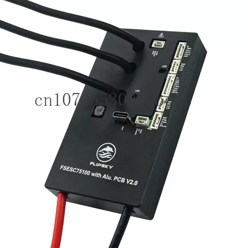 Flipsky 48V 60V 72V 75V 84V 100A FSESC 75100 V2.0 with Power Switch - VirtuousWares:Global