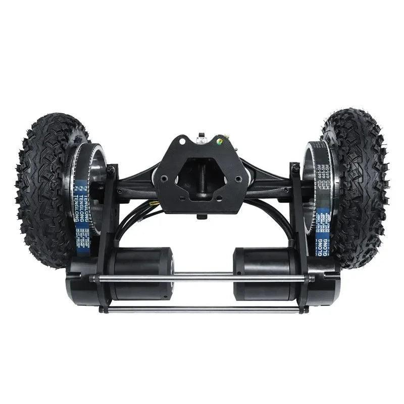 Flipsky 6374 Motor Terrain Tire Kit Whole Set with Wheels Motors Front - VirtuousWares:Global
