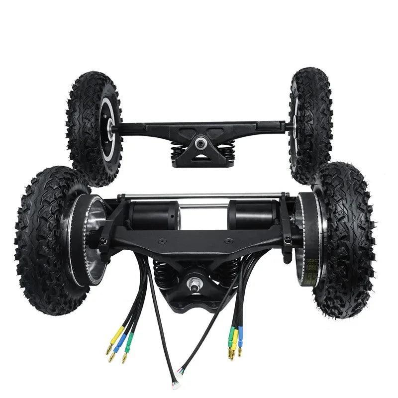 Flipsky 6374 Motor Terrain Tire Kit Whole Set with Wheels Motors Front - VirtuousWares:Global