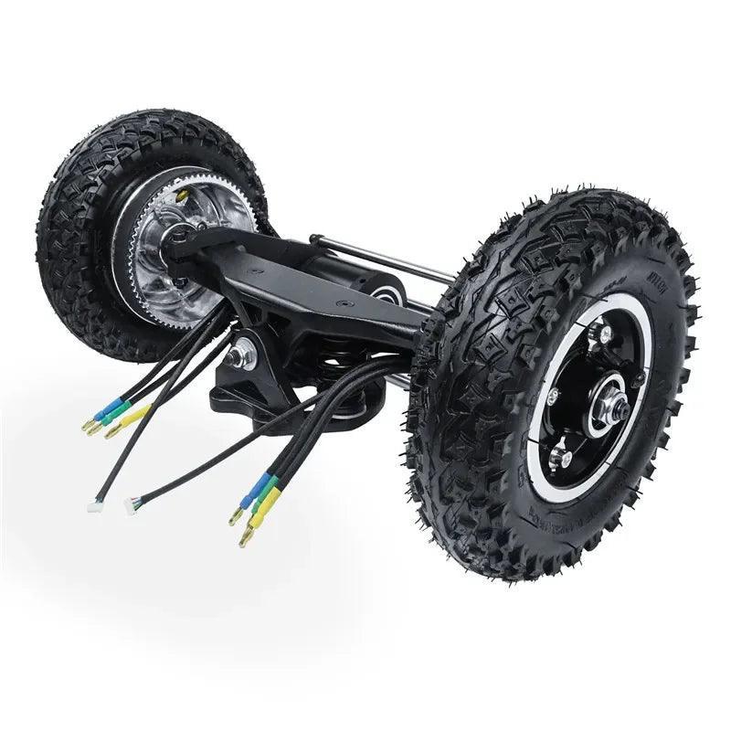 Flipsky 6374 Motor Terrain Tire Kit Whole Set with Wheels Motors Front - VirtuousWares:Global