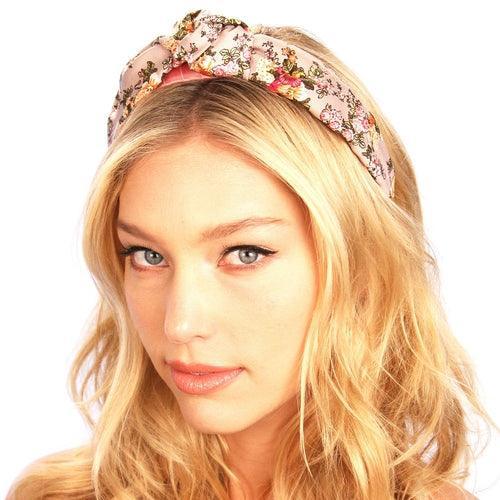 Floral Silk Top Knot Headband - VirtuousWares:Global