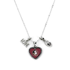 Florida State Seminoles Necklace Charmed Sport Love Football - VirtuousWares:Global