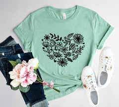 Flower Heart Shirt - VirtuousWares:Global