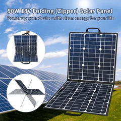 Foldable 50W 18V Portable Solar Panel - VirtuousWares:Global