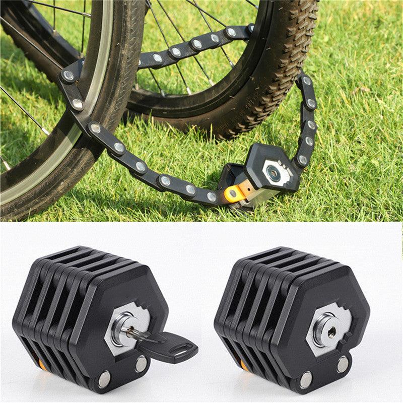 Foldable Bike Lock With 3 Keys Hamburg-Lock Alloy Anti-Theft - VirtuousWares:Global