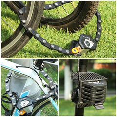 Foldable Bike Lock With 3 Keys Hamburg-Lock Alloy Anti-Theft - VirtuousWares:Global