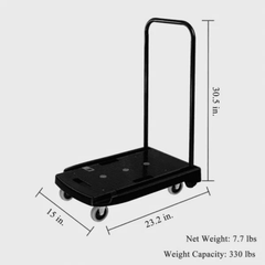Foldable Platform Trolley Push Hand Cart - VirtuousWares:Global