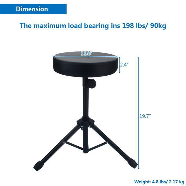 Folding Percussion Drum Stool Round Seat - VirtuousWares:Global