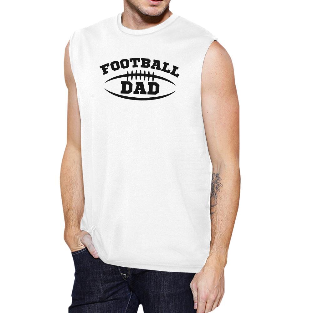 Football Dad Men's White Sleeveless Muscle Tank - VirtuousWares:Global