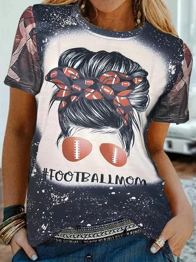 Football Mom T-Shirt (Black) - VirtuousWares:Global