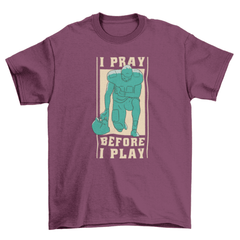 Football player praying t-shirt - VirtuousWares:Global