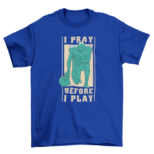 Football player praying t-shirt - VirtuousWares:Global