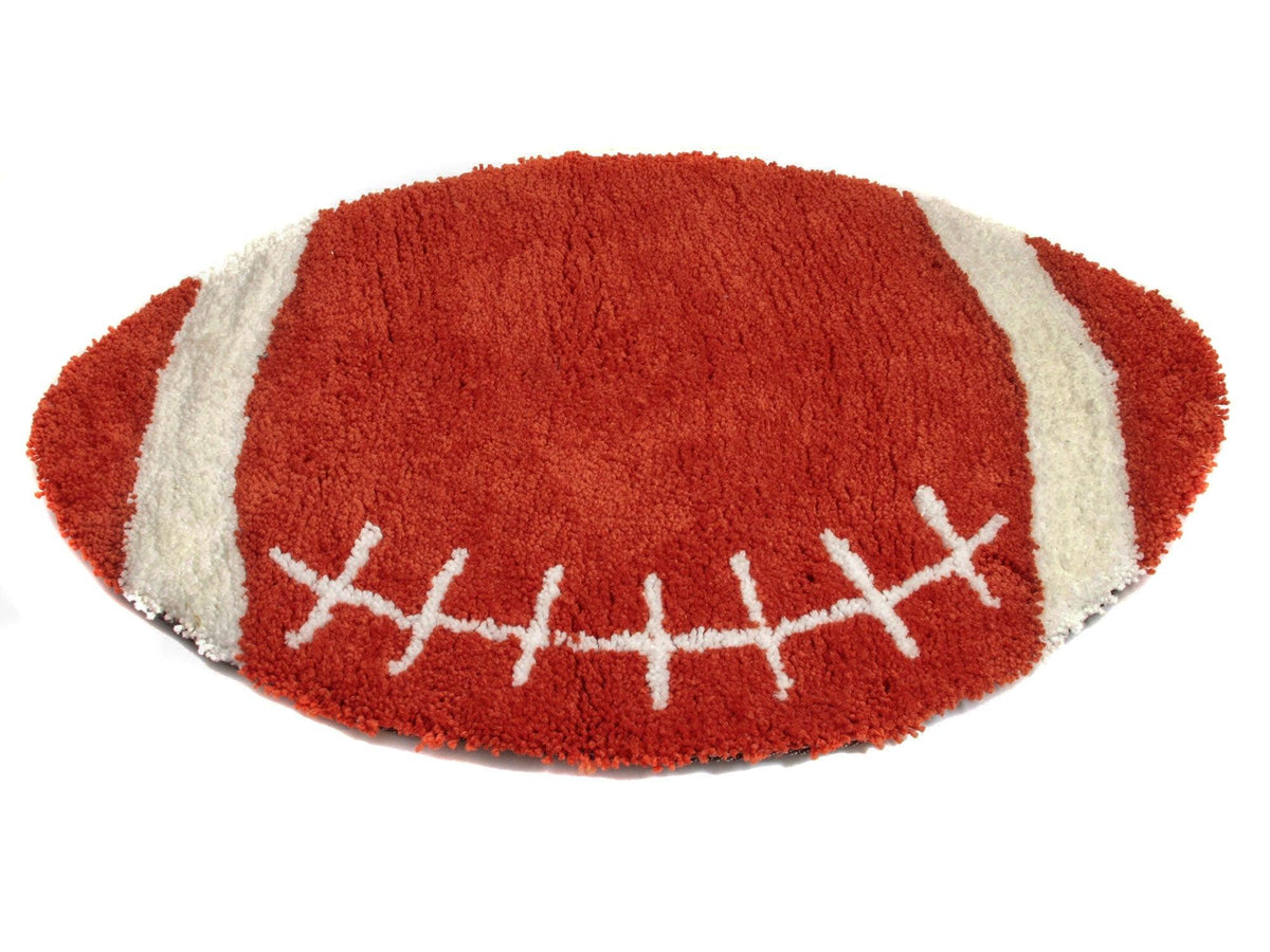 Football Shape Extra Soft Shaggy Decorative Area Rug - VirtuousWares:Global