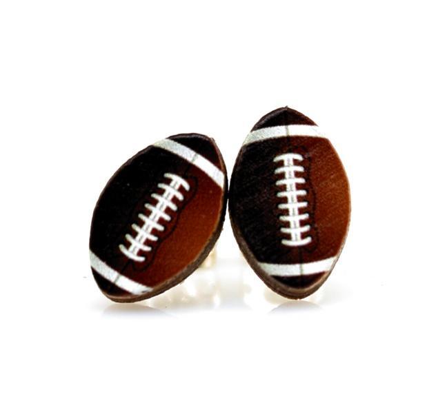 Football Stud Earrings #3069 - VirtuousWares:Global