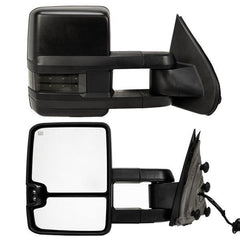 For 2014-2017 GMC Sierra 1500 Pair Smoked LED Tow Mirror Power Heated - VirtuousWares:Global